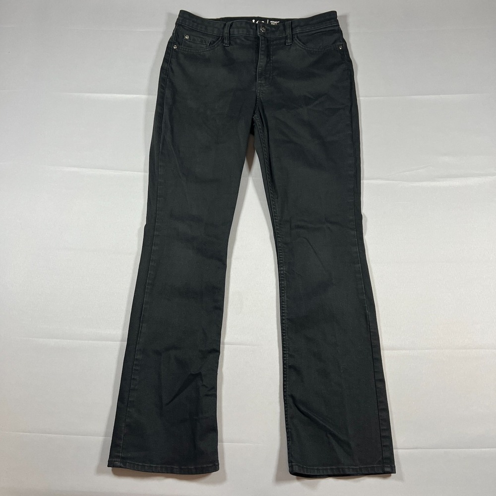 Lee Bootcut Jeans Womens 10 Black Denim Cotton Stretch Regular Fit Mid Rise